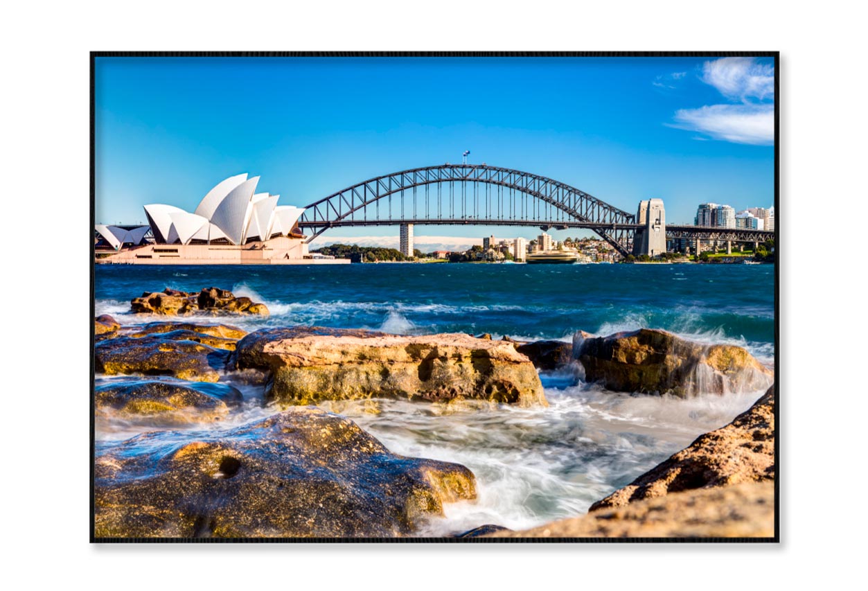 View Of the Sydney Opera House & Harbor Bridge Home Decor Premium Quality Poster Print Choose Your Sizes