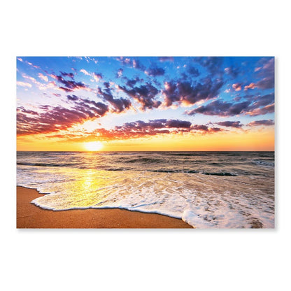 Brilliant Ocean Beach Sunrise Acrylic Glass Print Tempered Glass Wall Art 100% Made in Australia Ready to Hang