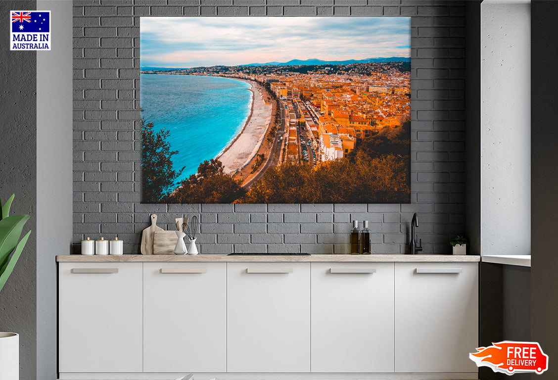 Beach view of France Japan Print 100% Australian Made