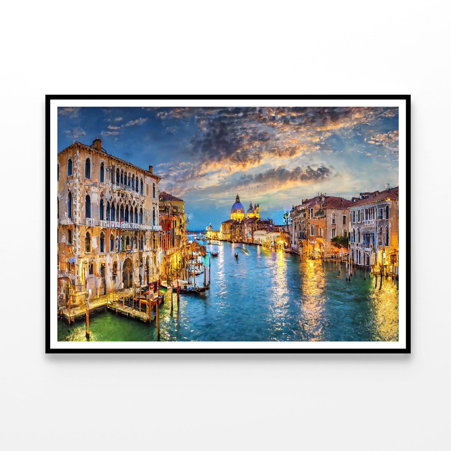 Canal with Buildings & Sky Home Decor Premium Quality Poster Print Choose Your Sizes