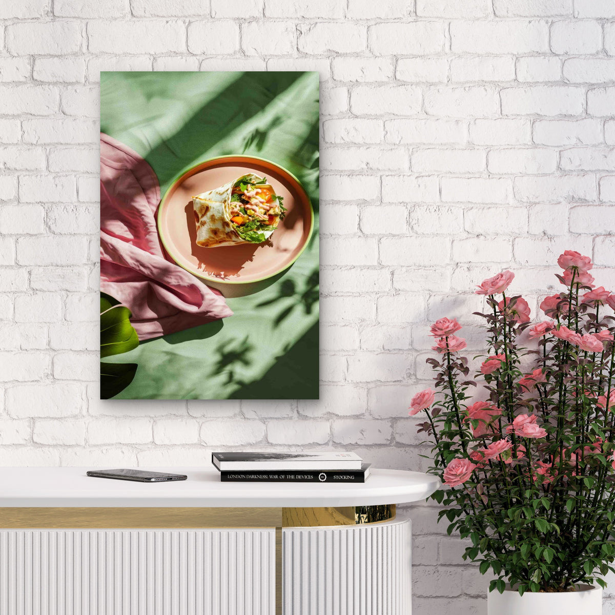 Fresh Healthy Veggie Wrap 60x90cm Metal Print Ready to Hang