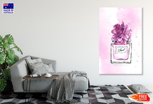 Purple Shaded Perfume and Flowers Print 100% Australian Made