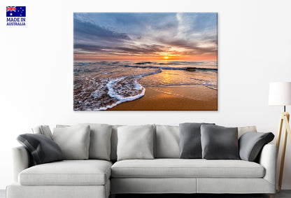 Dramatic Sunrise on the Beach Wall Art Decor 100% Australian Made