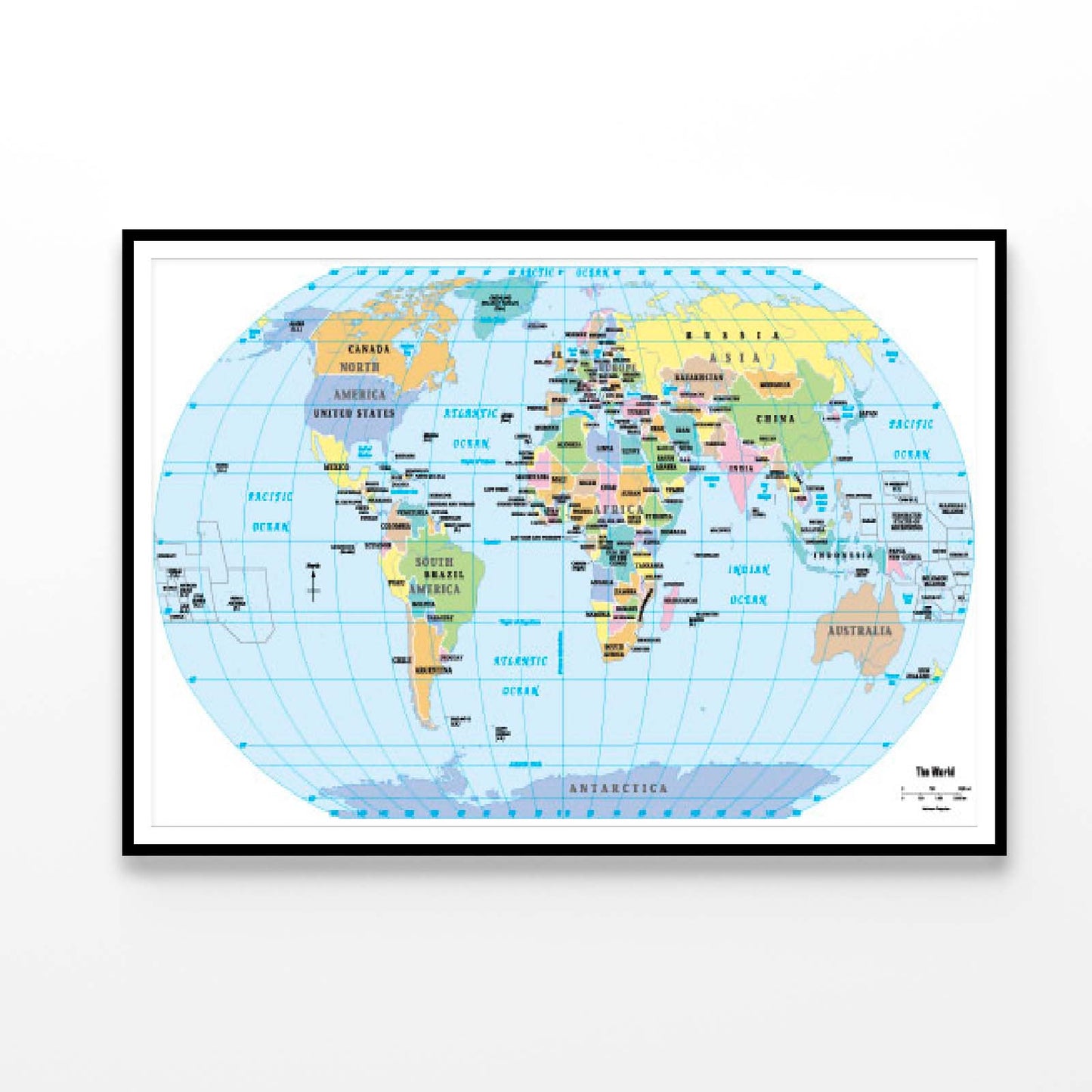 2012 World Political Map Home Decor Premium Quality Poster Print Choose Your Sizes