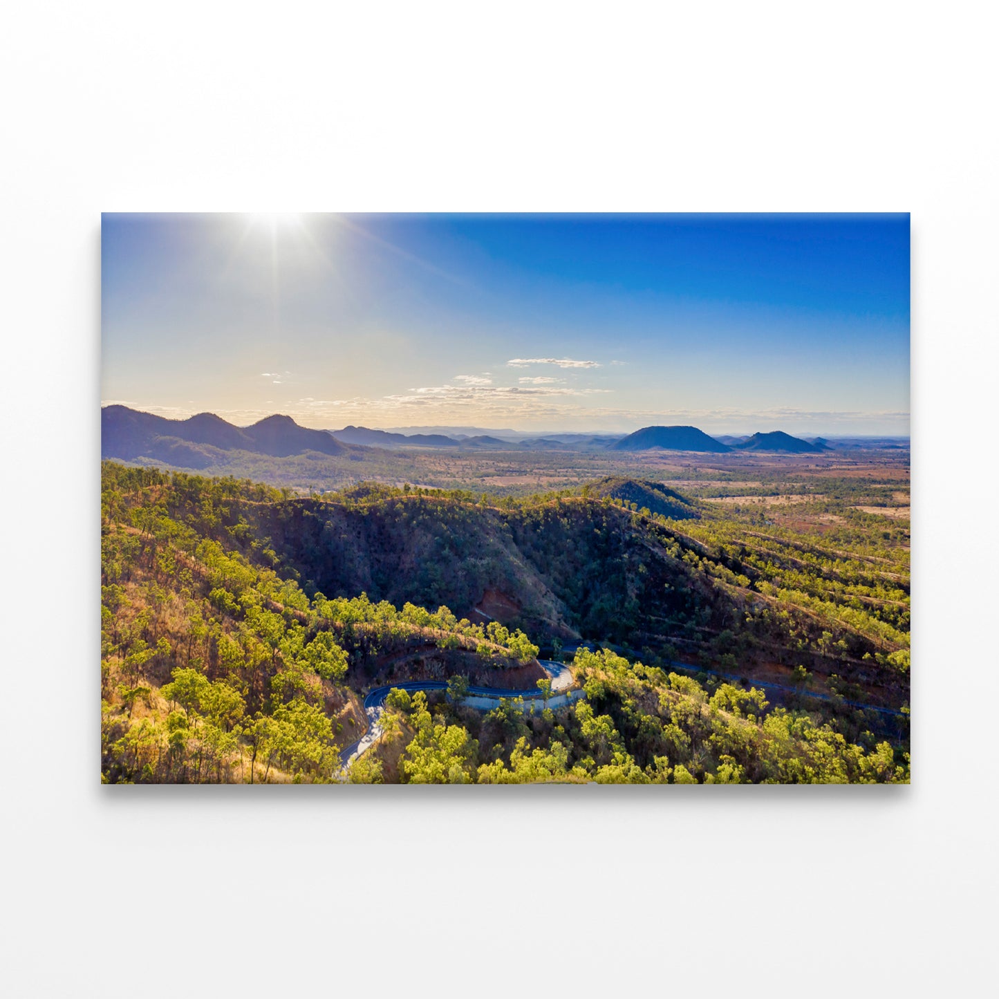 A River Flowing Through a Valley with Mountains Print 100% Australian Made