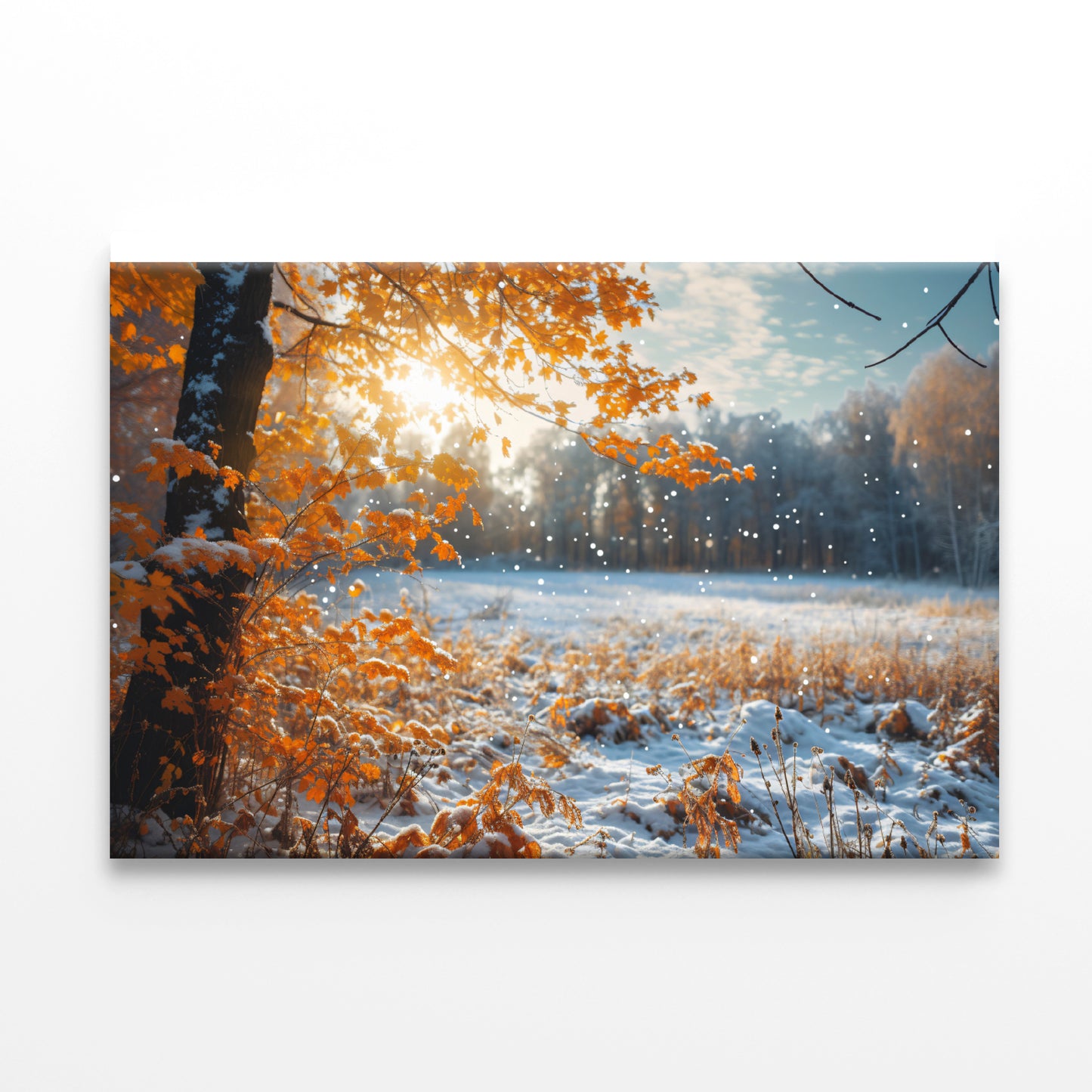 Winter with Autumn Leaves Print 100% Australian Made