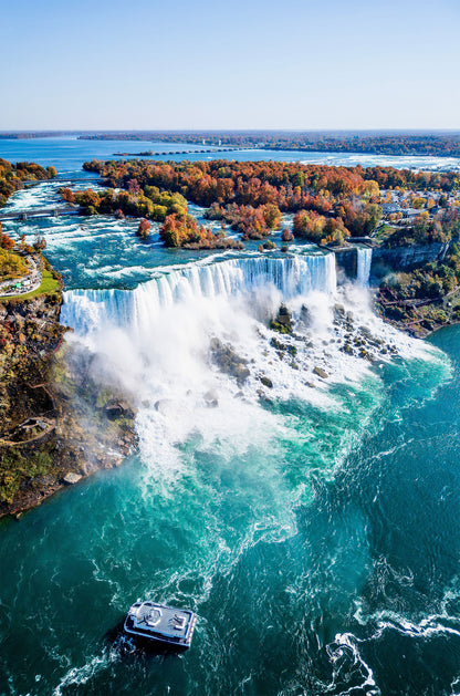 Niagara Falls Aerial View 40x60cm Metal Print Ready to Hang