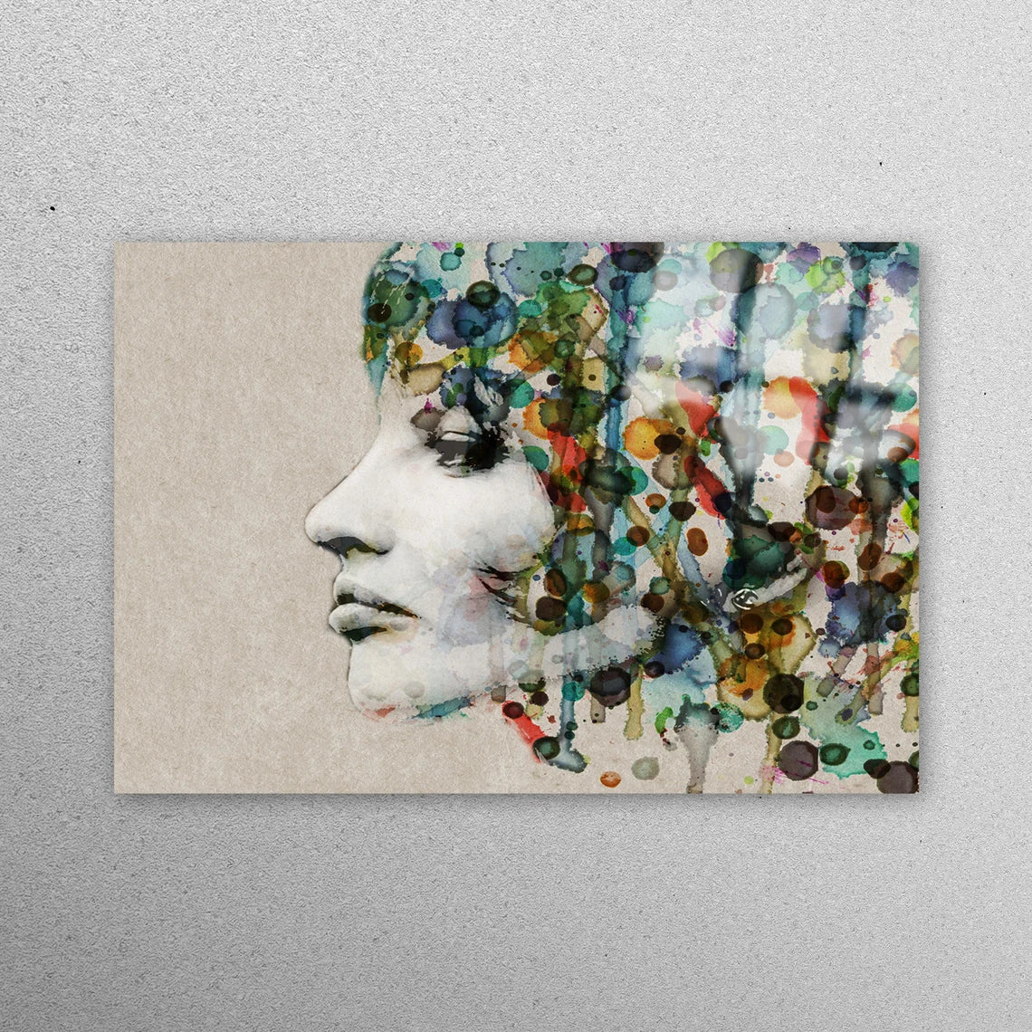 Woman Face Acrylic Glass Print Tempered Glass Wall Art 100% Made in Australia Ready to Hang