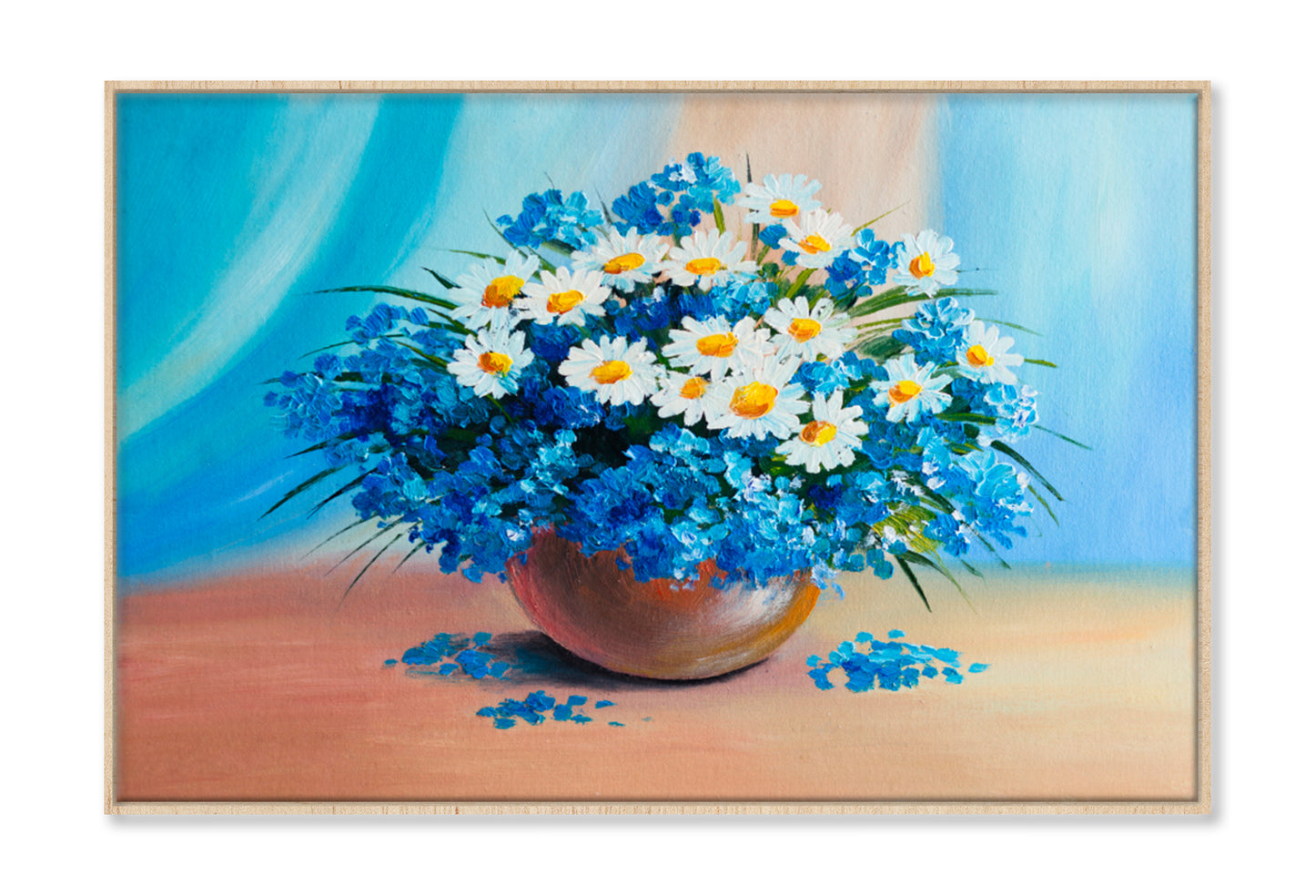 Still Life, A Bouquet Of Flowers Oil Painting Wall Art Limited Edition High Quality Print Canvas Box Framed Natural