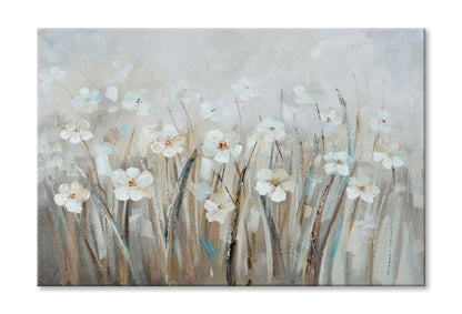 White Flower Field Oil Painting Wall Art Limited Edition High Quality Print