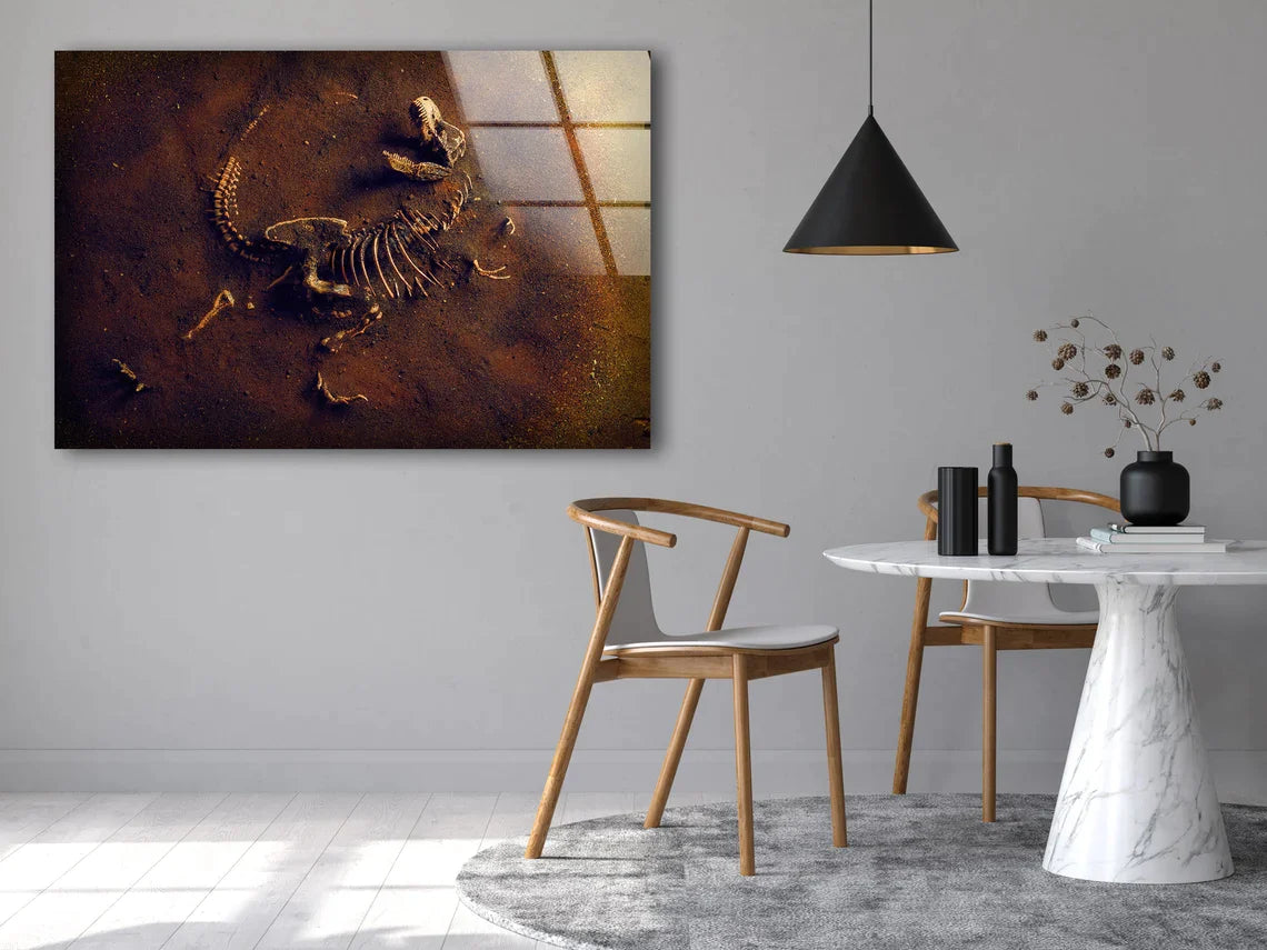 Dinosaur Fossil View UV Direct Aluminum Print Australian Made Quality