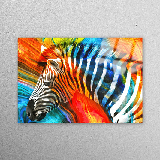 Abstract Zebra Wall Art Acrylic Glass Print Tempered Glass Wall Art 100% Made in Australia Ready to Hang