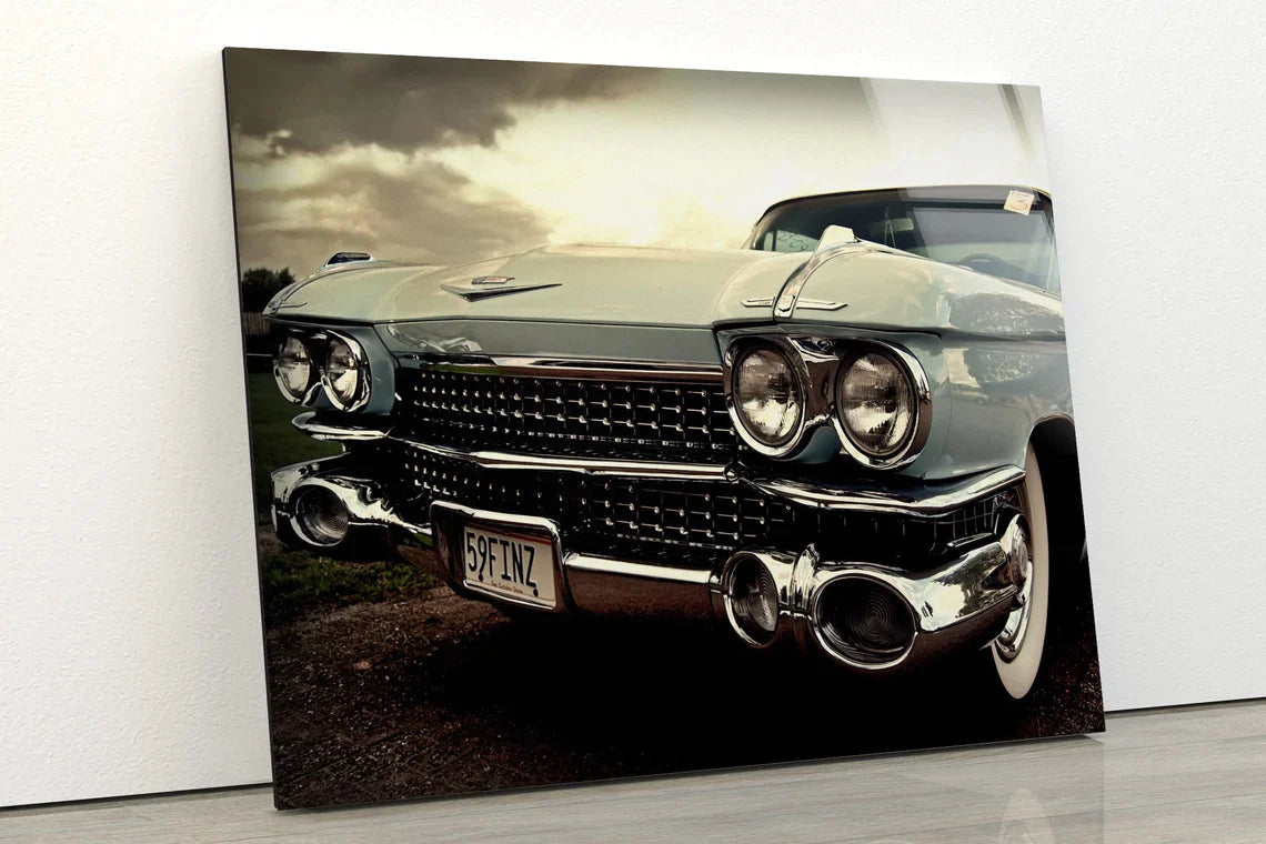 Vintage Car Closeup UV Direct Aluminum Print Australian Made Quality