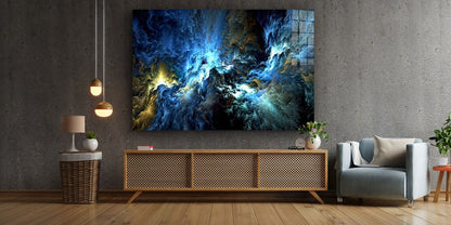 Cosmic Storm Abstract UV Direct Aluminum Print Australian Made Quality