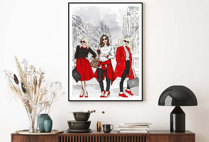 Stylish Women with Fashion Store Design Home Decor Premium Quality Poster Print Choose Your Sizes