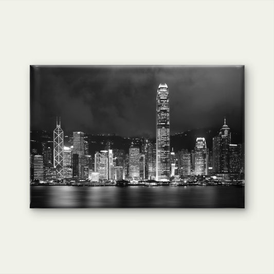 Black and White Hong Kong Victoria Harbour Wall Art Decor 100% Australian Made