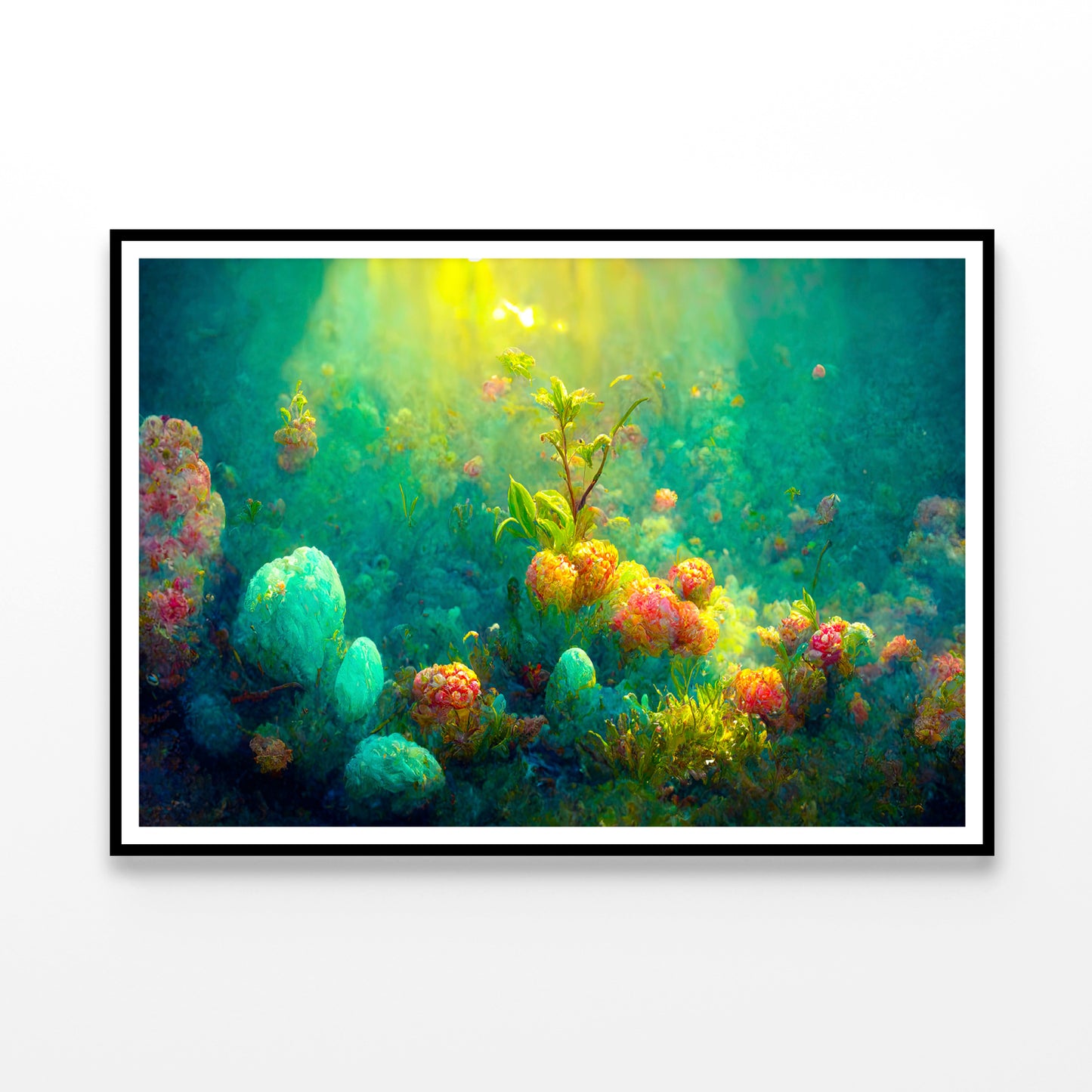 Coral Reef with Plants and Rocks Home Decor Premium Quality Poster Print Choose Your Sizes