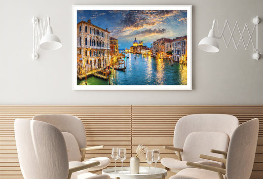 Canal with Buildings & Sky Home Decor Premium Quality Poster Print Choose Your Sizes