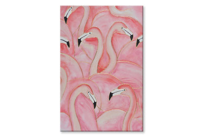 Flamingo Abstract Oil Painting Wall Art Limited Edition High Quality Print