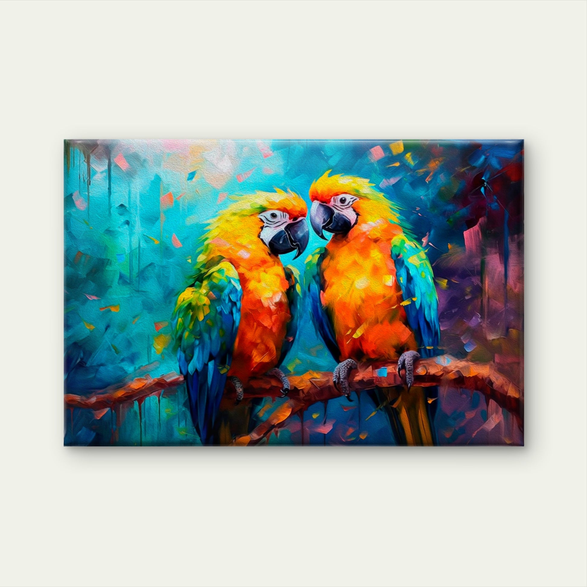 Colorful Macaw Parrot Pair Wall Art Decor 100% Australian Made - Bella Home Decor