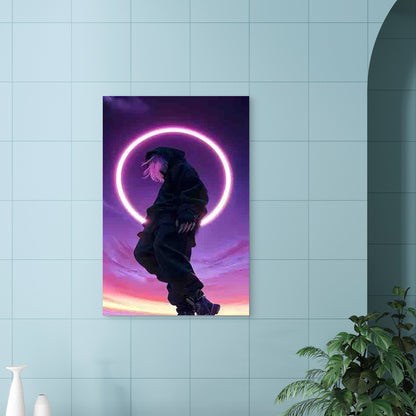 Neon Style Fashionable and Atmospheric 60x90cm Metal Print Ready to Hang - Bella Home Decor