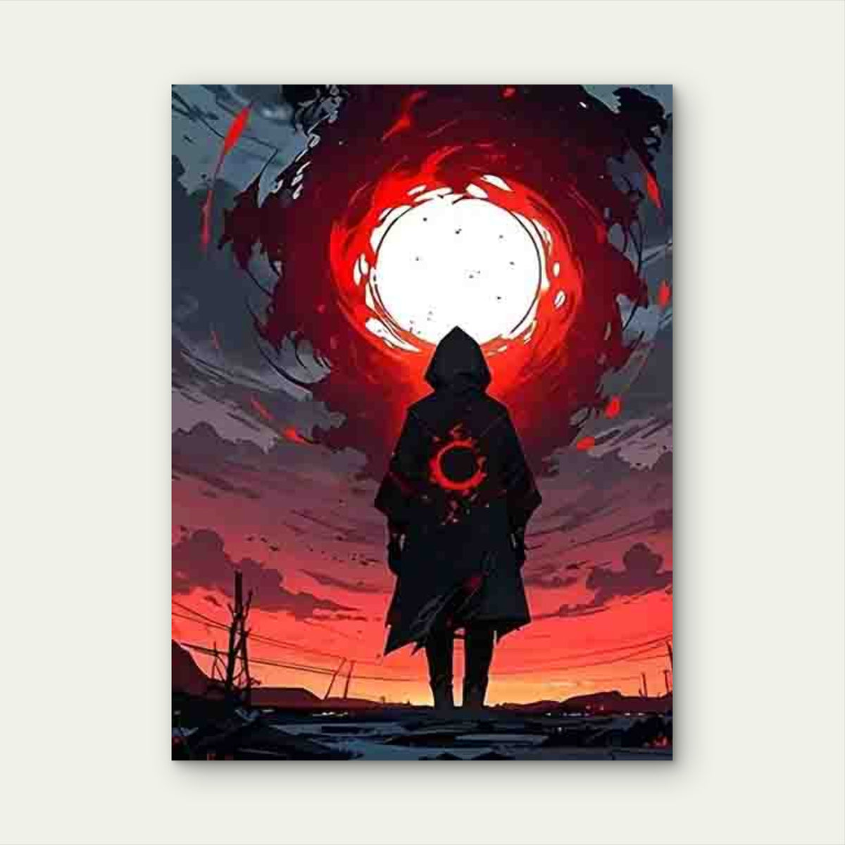 Anime Torii Gate 60x90cm Metal Print Ready to Hang