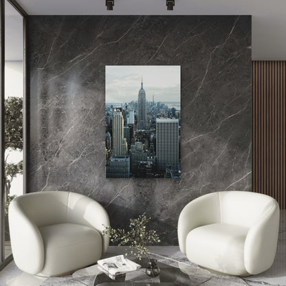Manhattan Against Sky 60x90cm Metal Print Ready to Hang