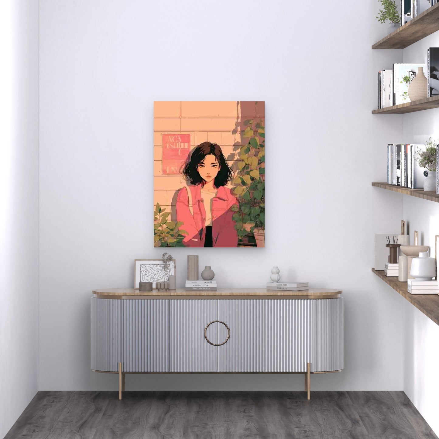 What If Everything Goes Well Pink 60x90cm Metal Print Ready to Hang