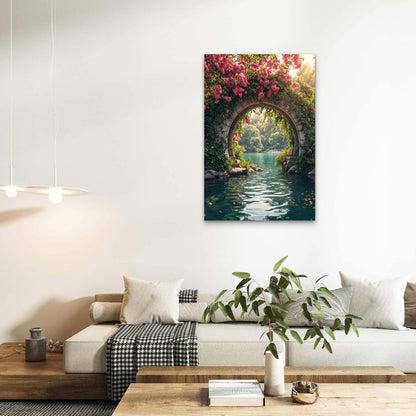 Secret Garden Path Fantasy Landscape 60x90cm Metal Print Ready to Hang