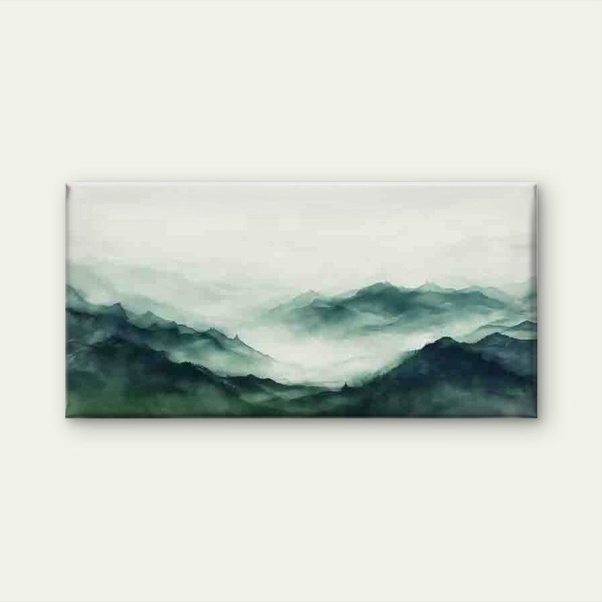 Misty Mountain Landscape Wall Art Canvas Office Home Room Framed 120x60cm
