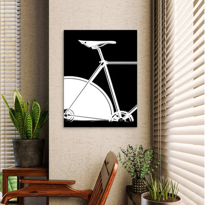 Retro Bike Design 40x60cm Metal Print Ready to Hang