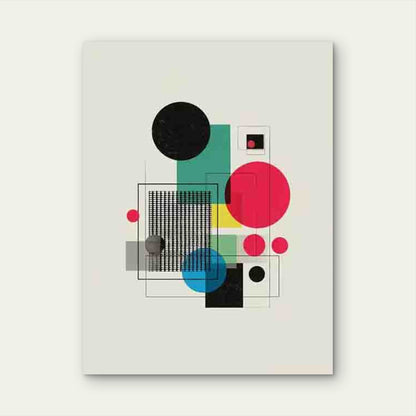 Bauhaus Exhibition Abstract Geometric Metal Print Ready to Hang