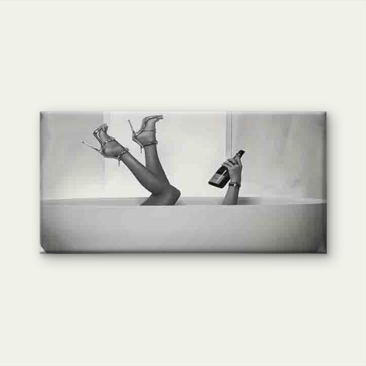 Black And White High Heels Wall Art Canvas Office Home Room Framed 120x60cm