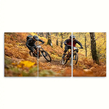 3pcs Kirroughtree Biking Bruntis Loch Wall Art Set Canvas Framed 60x90cm - High Quality Print 100% Australian Made Wall Canvas Ready to Hang