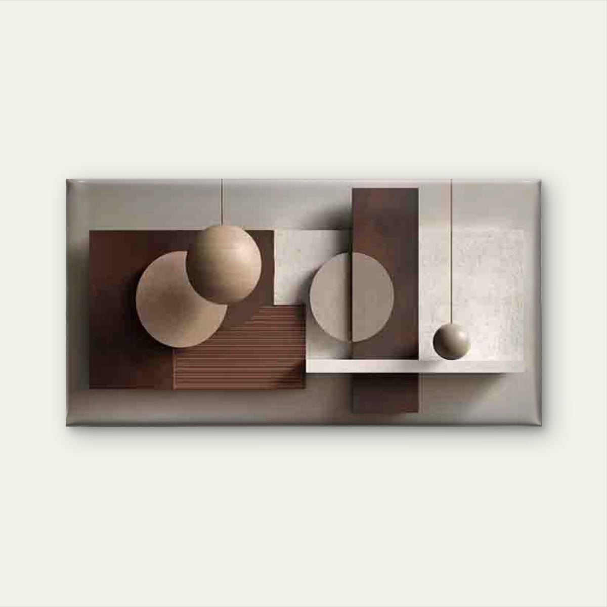 Abstract Geometric Shapes Wall Art Canvas Office Home Room Framed 120x60cm