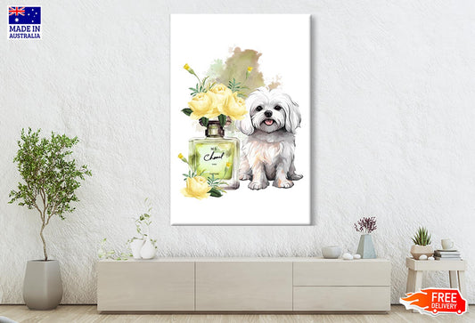Yellow Perfume, Dog Wall Art Limited Edition High Quality Print