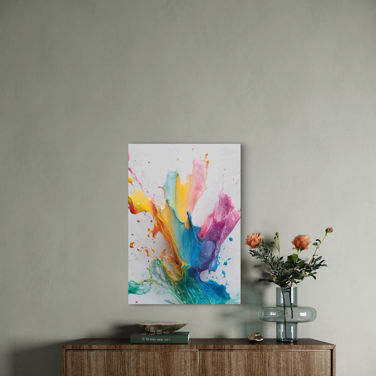 Abstract Ink Splatter 60x90cm Metal Print Ready to Hang