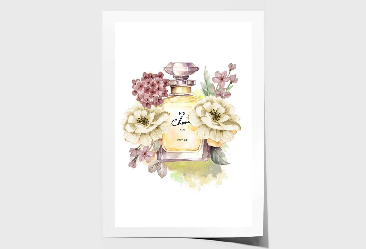 Yellow Perfume Wall Art Limited Edition High Quality Print Unframed Roll Canvas None