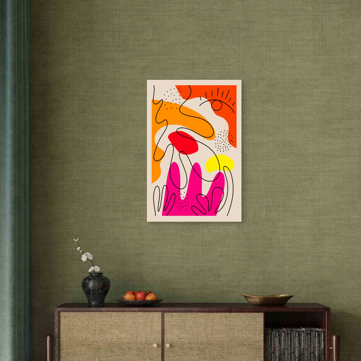 Abstract Bohemian-Style Digital Art 40x60cm Metal Print Ready to Hang