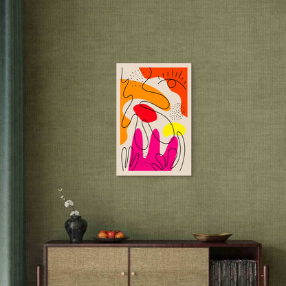 Abstract Bohemian-Style Digital Art 40x60cm Metal Print Ready to Hang