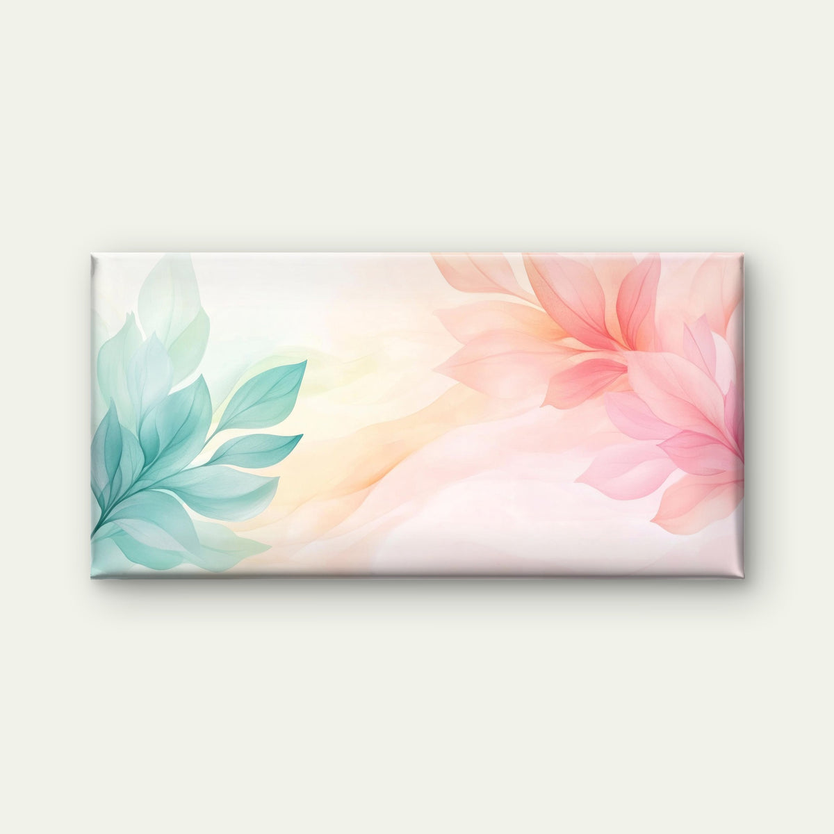 Pastel Botanical Harmony Wall Art Canvas Office Home Room Framed 120x60cm
