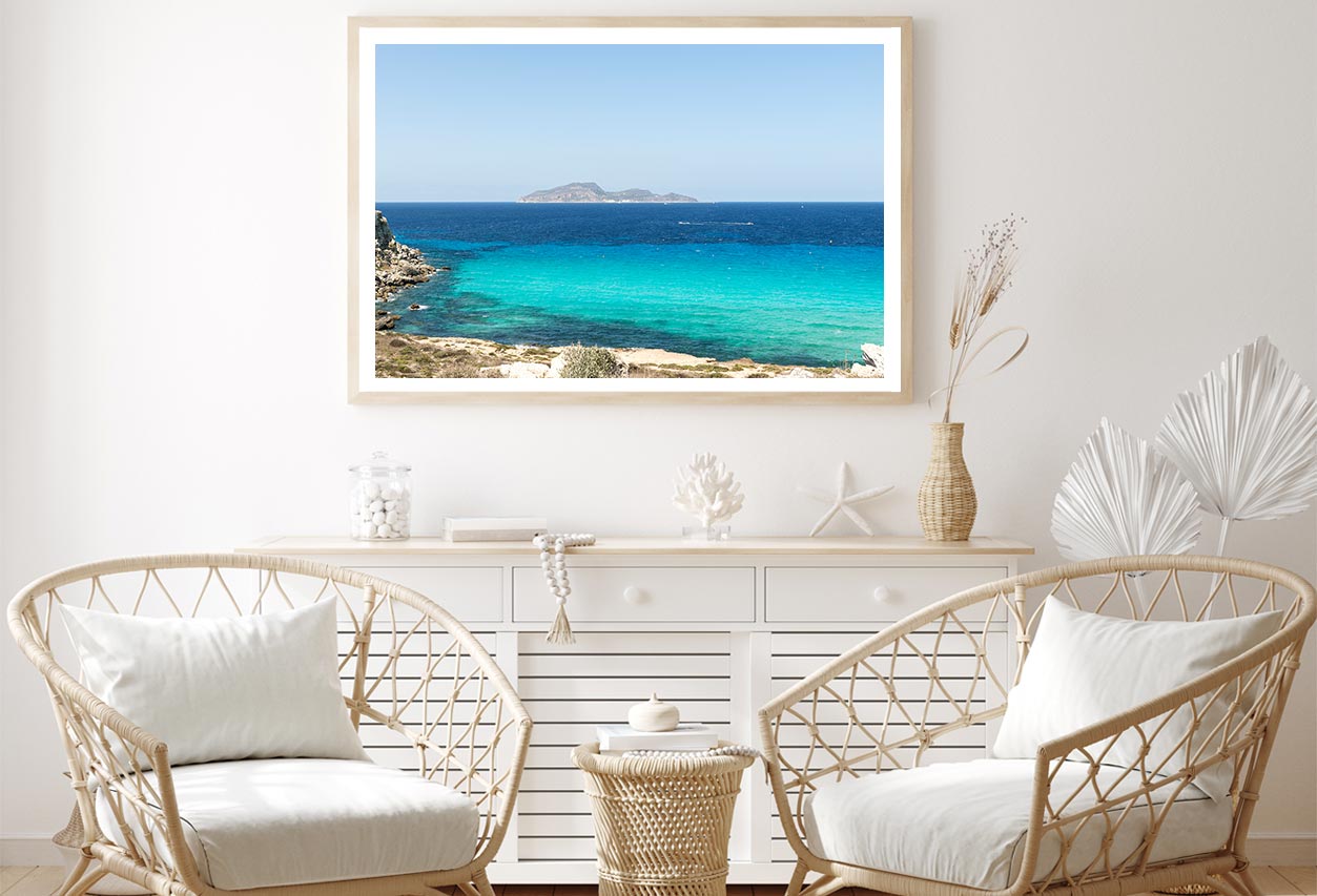 Favignana Island Beach With Ocean Home Decor Premium Quality Poster Print Choose Your Sizes