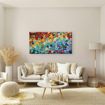 Abstract with Colorful Circles Wall Art Canvas Office Home Room Framed 120x60cm