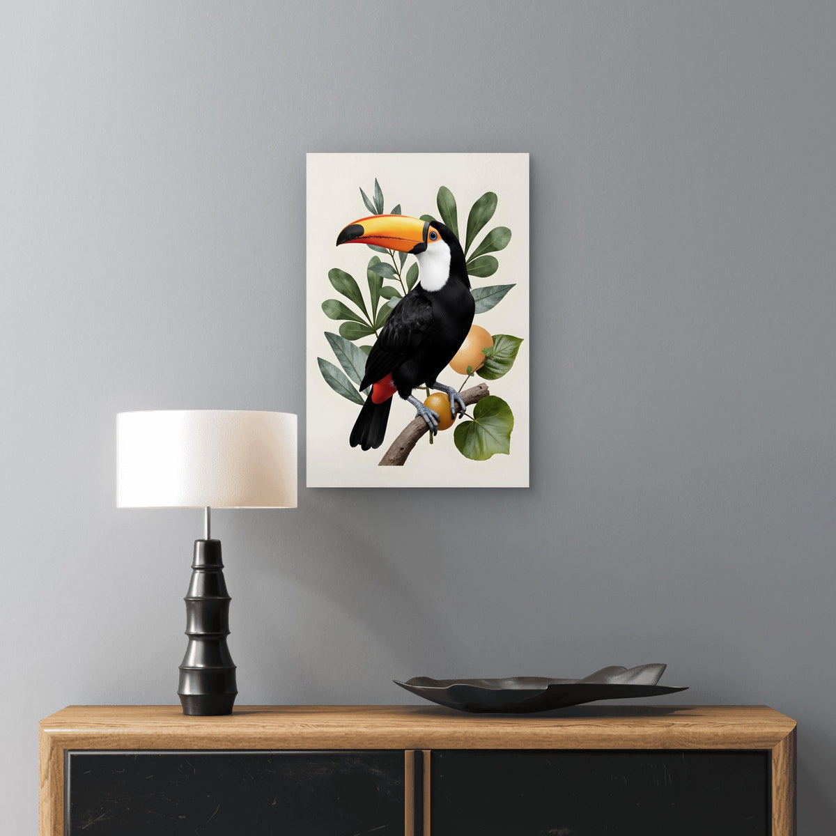 Illustration of a Toco Toucan 40x60cm Metal Print Ready to Hang