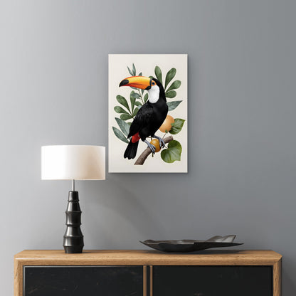 Illustration of a Toco Toucan 40x60cm Metal Print Ready to Hang