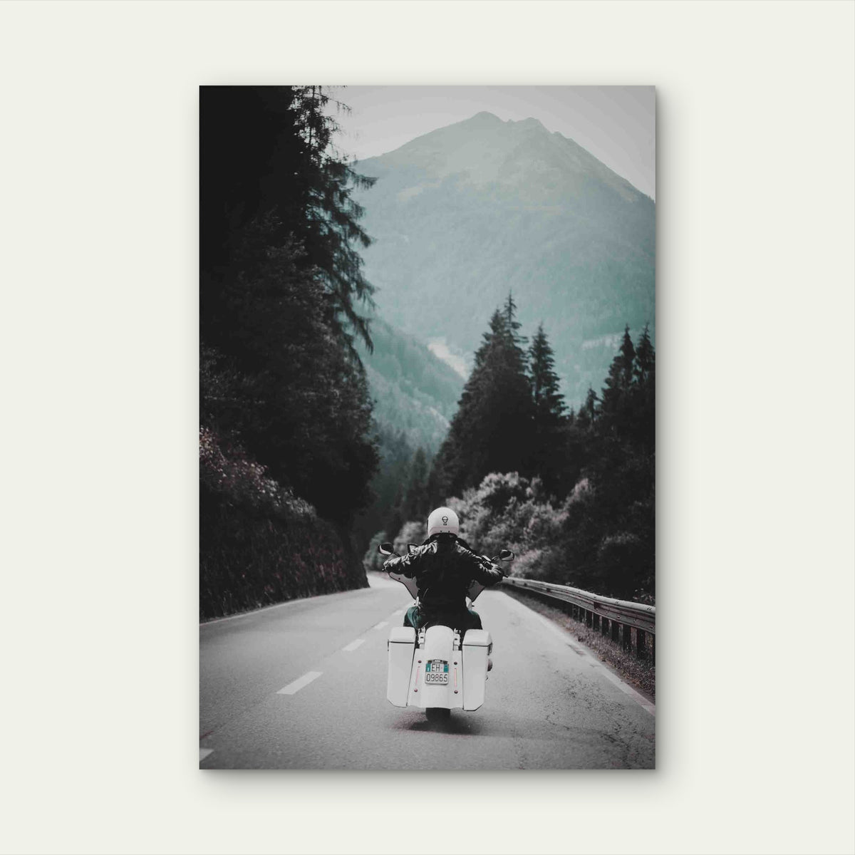 Motorcycle Trip Metal Print Ready to Hang