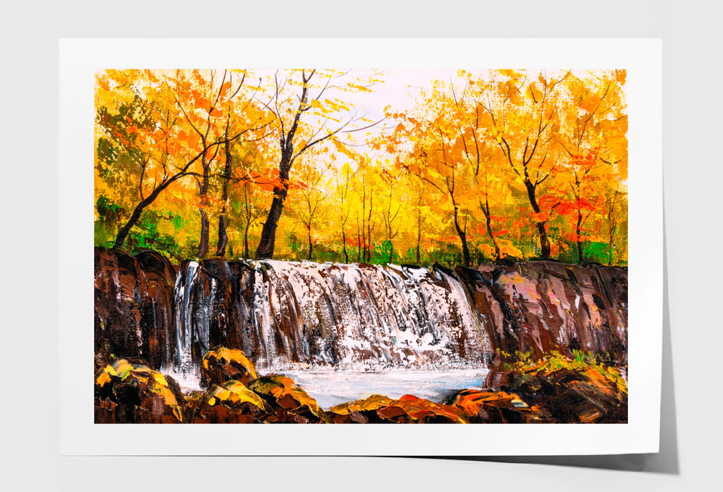 Autumn Colors of Oirase River Oil Painting Wall Art Limited Edition High Quality Print Unframed Roll Canvas None