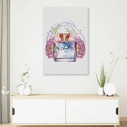 Blue Purple Perfume 3D Design Acrylic Glass Print Tempered Glass Wall Art 100% Made in Australia Ready to Hang