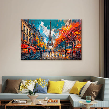 Eiffel Paris Street Painting Wall Art Decor 100% Australian Made