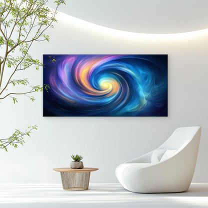 Swirling Sky Design Wall Art Canvas Office Home Room Framed 120x60cm